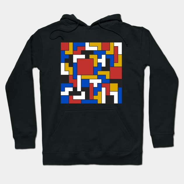 Tetris Mondrian Hoodie by Axiomfox